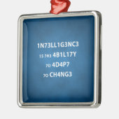 Intelligence Quote Premium Square Ornament (Links)