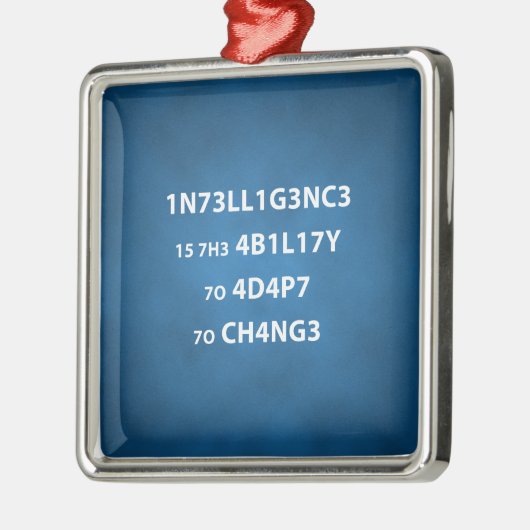 Intelligence Quote Premium Square Ornament (Links)