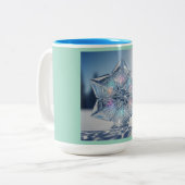 Intelligent Snowflake Mug Tweekleurige Koffiemok (Voorkant links)