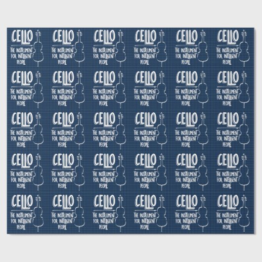 Intelligente cellist lijntekening cadeaupapier (Vlak)