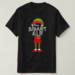intelligente elf familie die kerstmis afstemt t-shirt