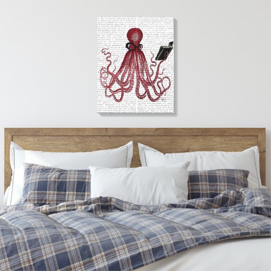 Intelligente Octopus Canvas Afdruk (Insitu (Slaapkamer))
