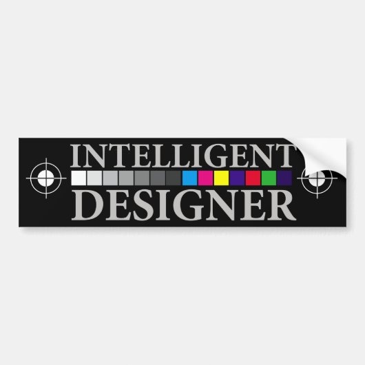Intelligente ontwerper bumpersticker (Voorkant)