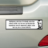 Intelligente Patriotisme Christianity (Lincoln) Bumpersticker (Op auto)