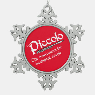 Intelligente Piccolo Tin Sneeuwvlok Ornament