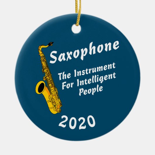 Intelligente saxofone keramisch ornament (Voorkant)