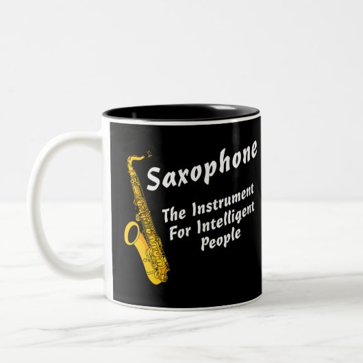 Intelligente saxofone tweekleurige koffiemok (Links)