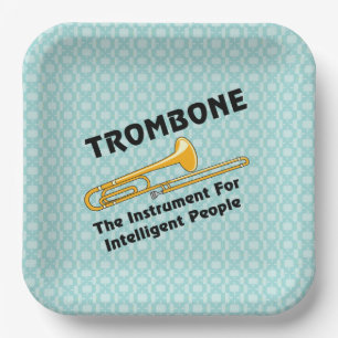 Intelligente trombone papieren bordje