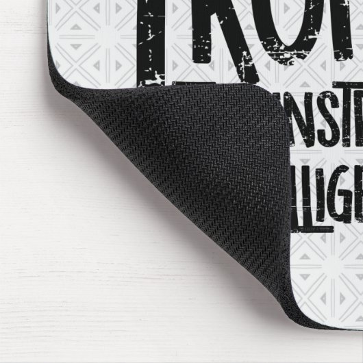 Intelligente trombone ruwe tekst muismat (Hoek)