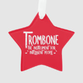 Intelligente trombone ruwe tekst ornament (achterkant)