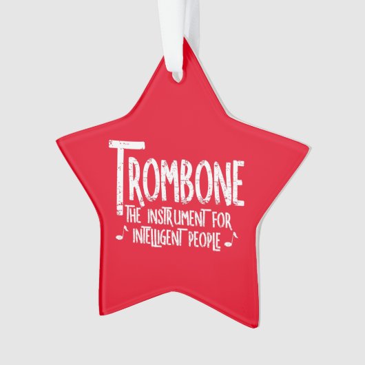 Intelligente trombone ruwe tekst ornament (voorkant)