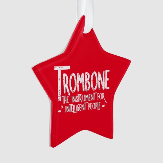 Intelligente trombone ruwe tekst ornament (voorkant)