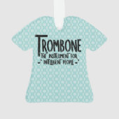 Intelligente trombone ruwe tekst ornament (achterkant)