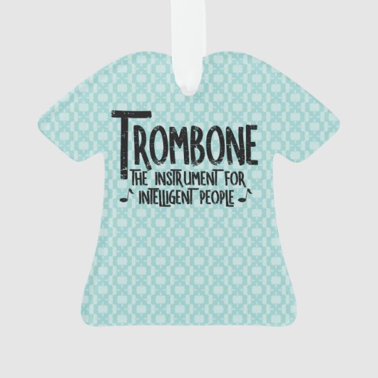 Intelligente trombone ruwe tekst ornament (achterkant)