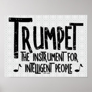 Intelligente Trumpet Rough Text Poster