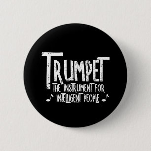 Intelligente Trumpet Rough Text Ronde Button 5,7 Cm