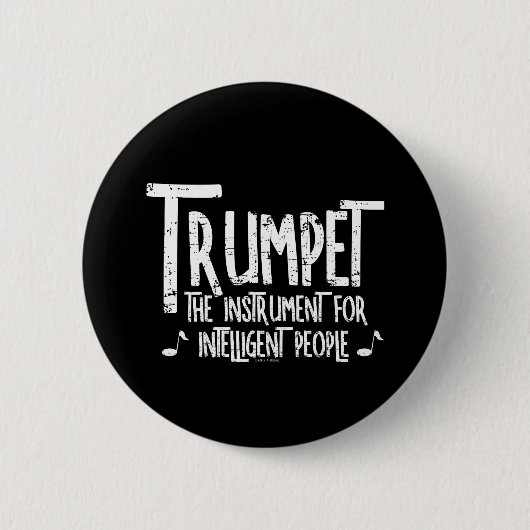 Intelligente Trumpet Rough Text Ronde Button 5,7 Cm (Voorkant)
