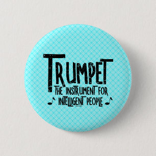 Intelligente Trumpet Rough Text Ronde Button 5,7 Cm