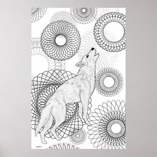 Intelligente Wolf Poster (Voorkant)
