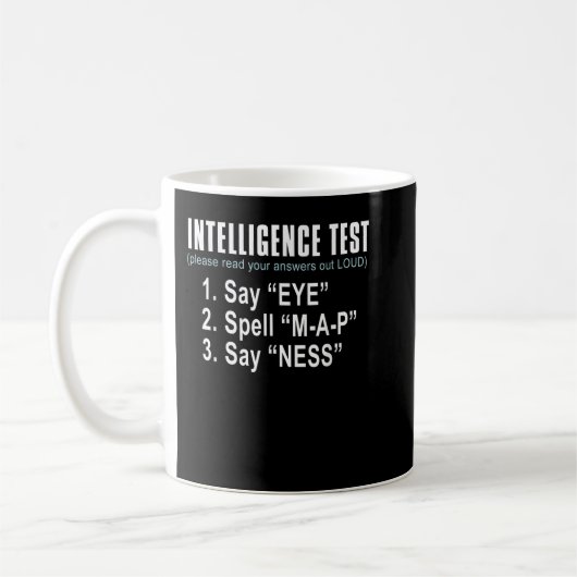 Intelligentietest Zeg dat OogG A P Ness grappige p Koffiemok (Links)