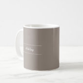 Intemporel - Beige Grey Nom Mug (Devant gauche)