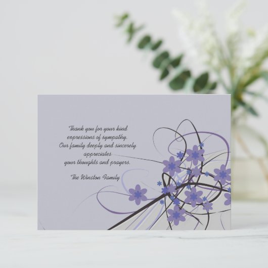 Intemporel - carte pour notes de Merci de perte (Debout devant)