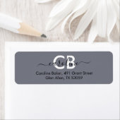 Intemporel - Cool gris Étiquette de adresse (En situation)