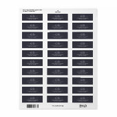 Intemporel - Étiquette de adresse de monogramme gr (Feuille entière)