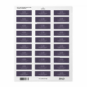 Intemporel - Étiquette de adresse de monogramme gr (Feuille entière)