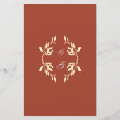 Intemporel Floral Rustic Wedding Budget Menu (Dos)