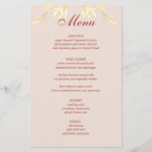 Intemporel Floral Rustic Wedding Budget Menu (Devant)