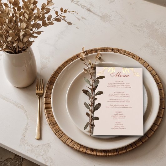 Intemporel Floral Rustic Wedding Budget Menu