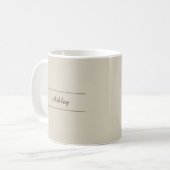 Intemporel - Mug de nom off-White (Devant gauche)