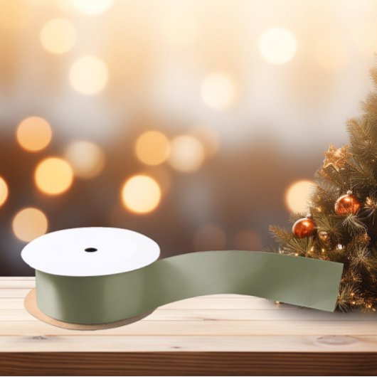 Intemporel - Ruban en satin d'olive