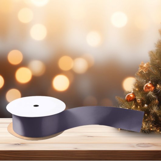 Intemporel - Ruban en satin gris mystique foncé