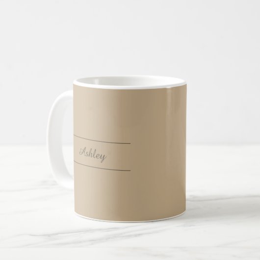 Intemporel - Sable Beige Nom Mug (Devant gauche)