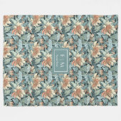 Intemporel style Morris couverture florale pastel (Devant (Horizontal))