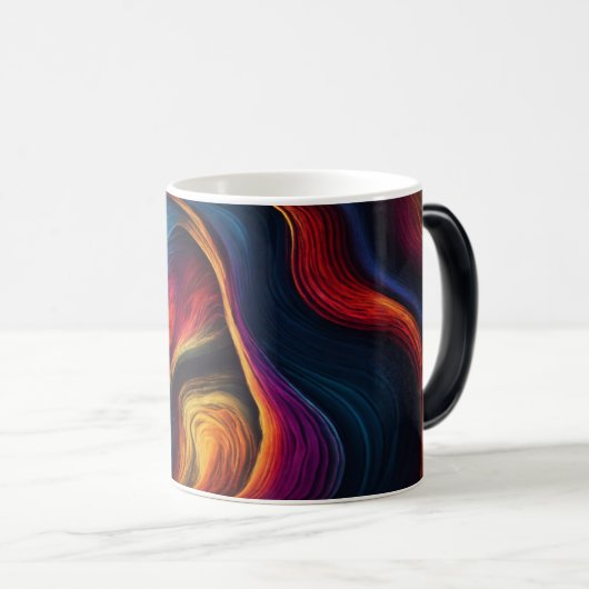 Intense Abstract Morphing Energy Wave Mug (Devant droit)