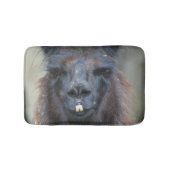 Intense Black Llama Face Sluiten Badmat (Voorkant)