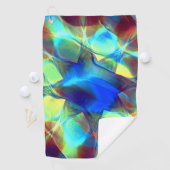 Intense blauwe digitale bloem contrasterend met br golfhanddoek (Insitu)