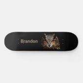 Intense bruine bruine howl zwart skateboard (Horizontaal)