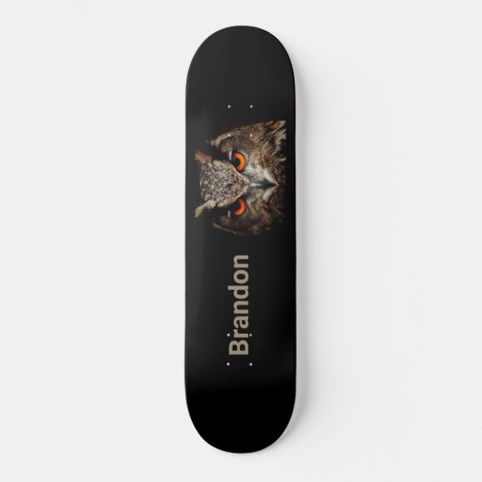 Intense bruine bruine howl zwart skateboard (Voorkant)