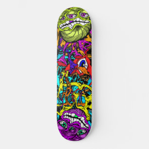 Intense Dag Glo Art Psycho Gekke Waanzinnige Graph Skateboard