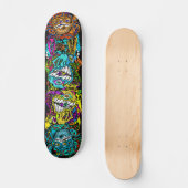 Intense Day Glo Psycho Loco krankzinnige graphics Skateboard (Voorkant)