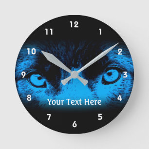 Intense Dog Eyes Animal Art Ronde Klok