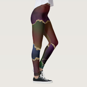 intense donkere agaat Moody Rainbow Jewel Tone Leggings