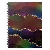 intense donkere agaat | Moody Rainbow Jewel Tone Notitieboek (Voorkant)