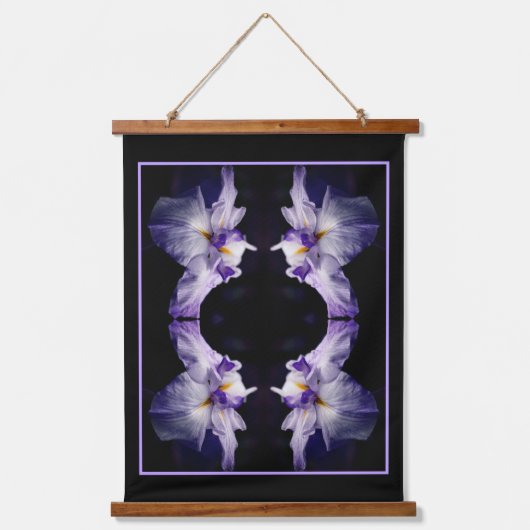 Intense japans iris bloem close up Abstract Hangend Wandkleed (Voorkant)