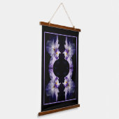 Intense japans iris bloem close up Abstract Hangend Wandkleed (Gebogen)