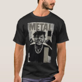 Intense Metalhead Screaming Portrait T-shirt (Voorkant)